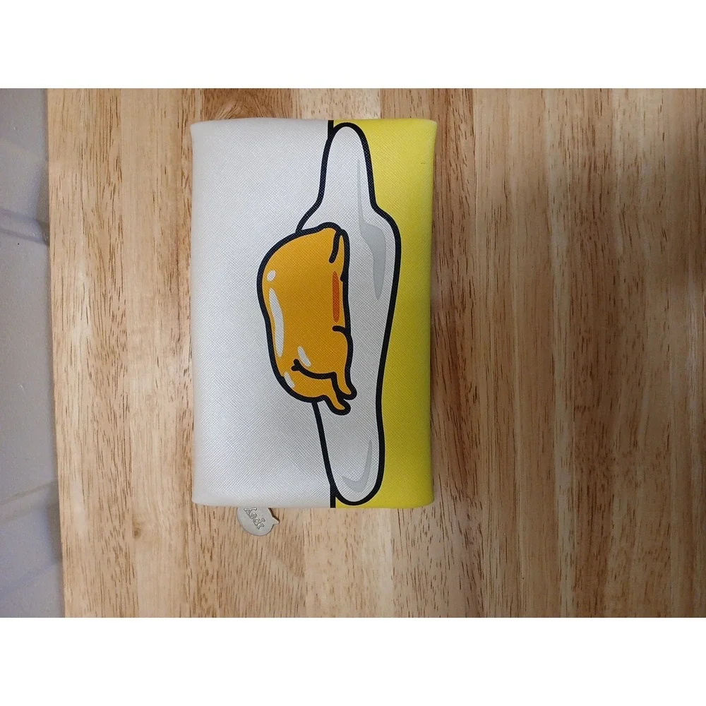 Ipsy Gudetama Sanrio Lazy Egg Meh Cosmetic Glam Bag Zippered Pouch Makeup Pencil